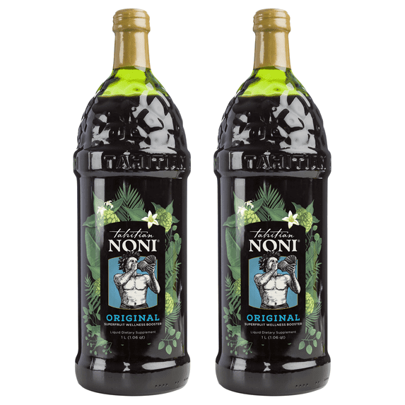 The Original Authentic TAHITIAN NONI® Juice by Morinda 2PK Case (Two 1 Liter Bottles per Case) - 34 fl oz per bottle