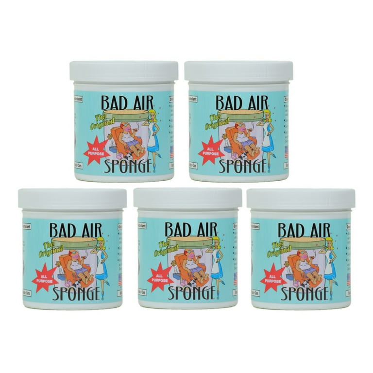 The Original Bad Air Sponge Odor Absorber and Neutralant, 14oz (Pack of 5)