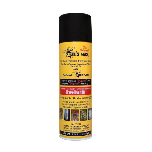 The Original Bee's Wax (Beeswax) Polish, Old World Formula Furniture Polish, Spray, Lemon Scent, 17 Ounces
