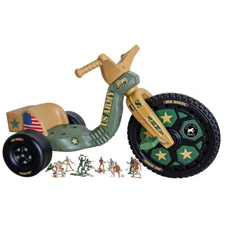The Original Big Wheel 16 Inch Tricycle Big Wheel for Kids 3-8 Boys Girls Trike - Special Army Edition with 72 Military Figures
