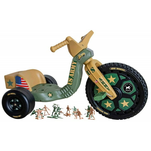 The Original Big Wheel 16 Inch Tricycle Big Wheel for Kids 3-8 Boys Girls Trike - Special Army Edition with 72 Military Figures