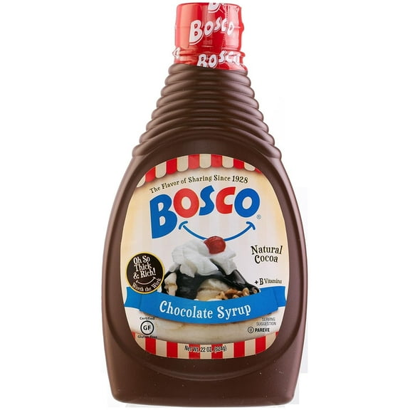 The Original Bosco Chocolate Syrup - 22 oz Squeeze Bottle all nature