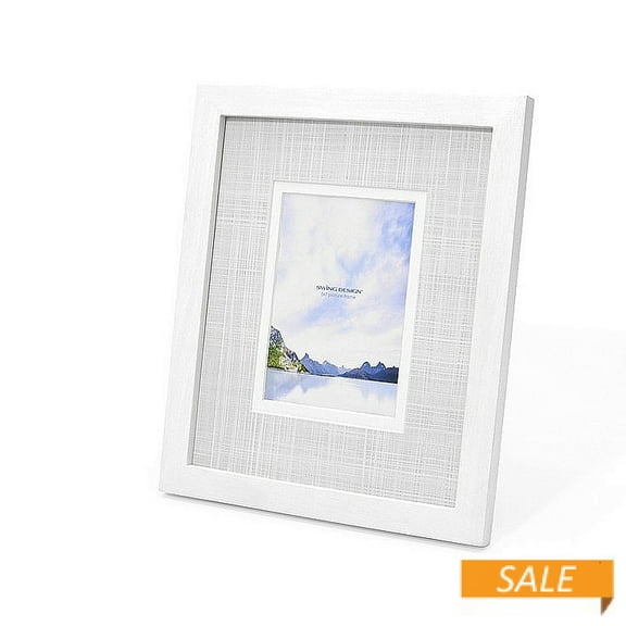 The Original CARSON White-Oak 5x7 9x11 matted frame by Swing Design - 5x7