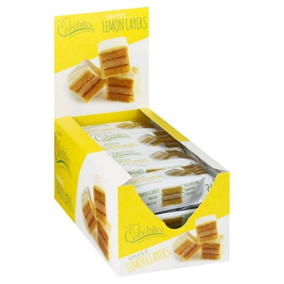 The Original Cakebites -  Grab-and-Go Bite-Sized Snack - Sweet Lemon - 12ct of 3