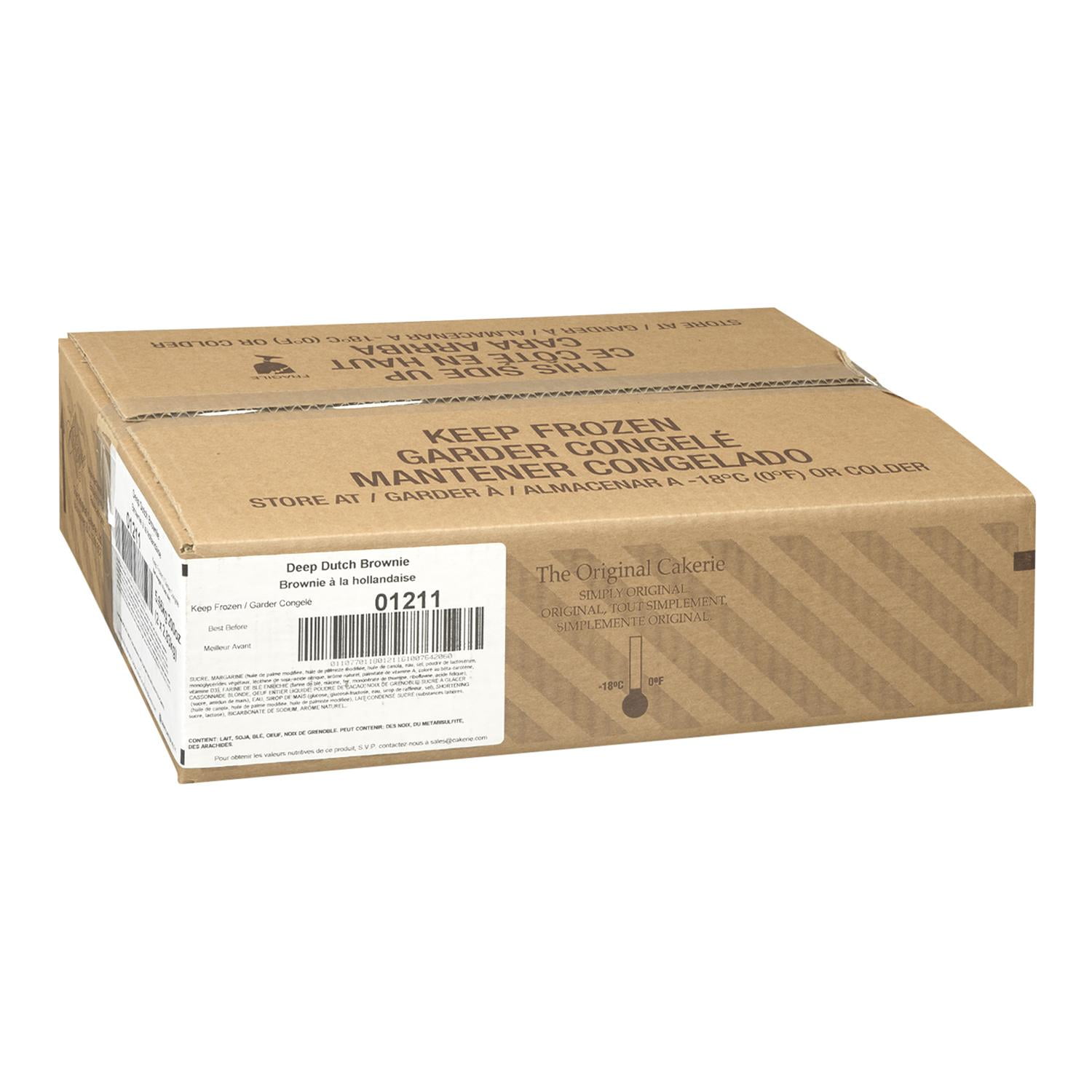 The Original Cakerie Deep Dutch Brownie Dessert Bar -- 2 per case.