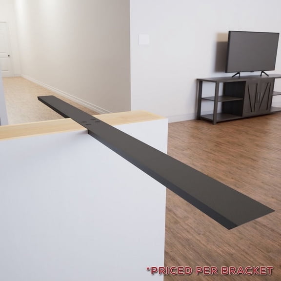 The Original Carbon Fiber Flat Wall Countertop Support Bracket with CarbonBar 44"