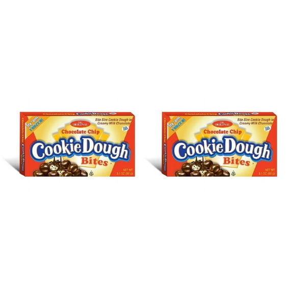 The Original Chocolate Chip HHA1 Cookie Dough Bites 3.1oz Theater Box - Pack of 2 Y
