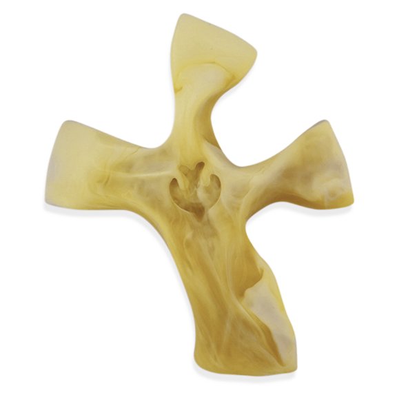 The Original Clinging Cross - White Agate