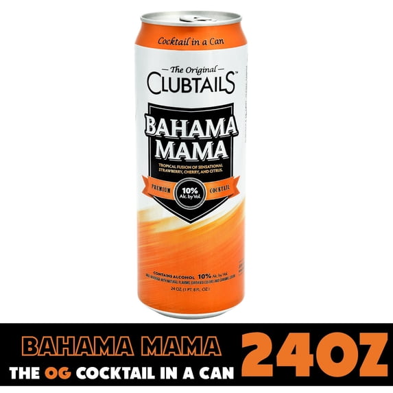 Clubtails Bahama Mama, The Original Cocktail in a Can, 24oz Can, 10% ABV