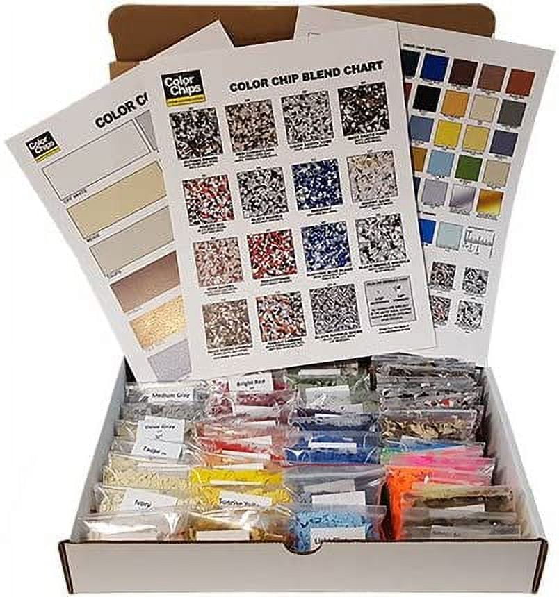 The Original Color Chips Decorative Floor Coating Flakes Sample Box