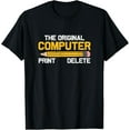 thumbnail image 1 of The Original Computer Humor Graphic Print-Delete Pencil T-Shirt, 1 of 4