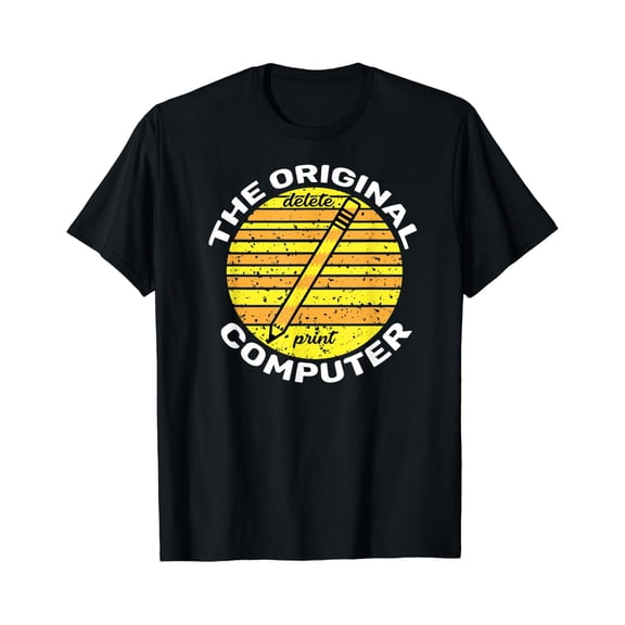 The Original Computer Pencil Delete Print Write Writer Gift T-Shirt Size S-5XL