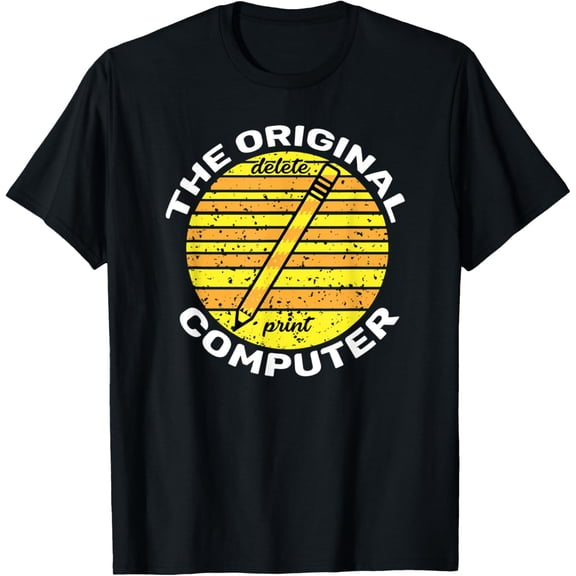 The Original Computer Pencil Delete Print Write Writer Gift T-Shirt