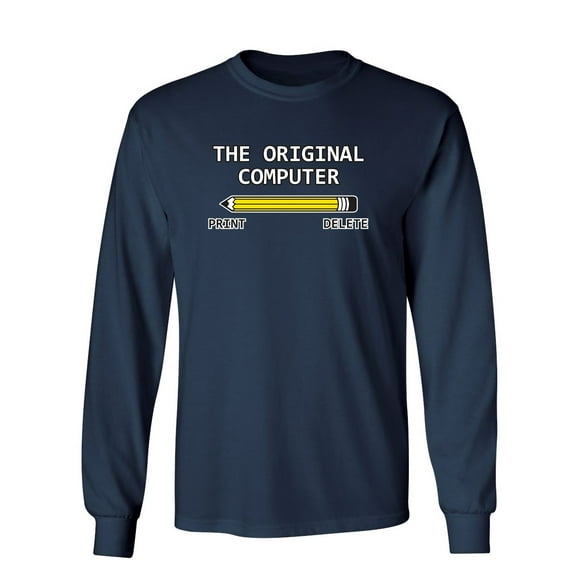 The Original Computer Sarcastic Novelty Gift Idea Adult Humor Funny Men's Long Sleeve Shirts