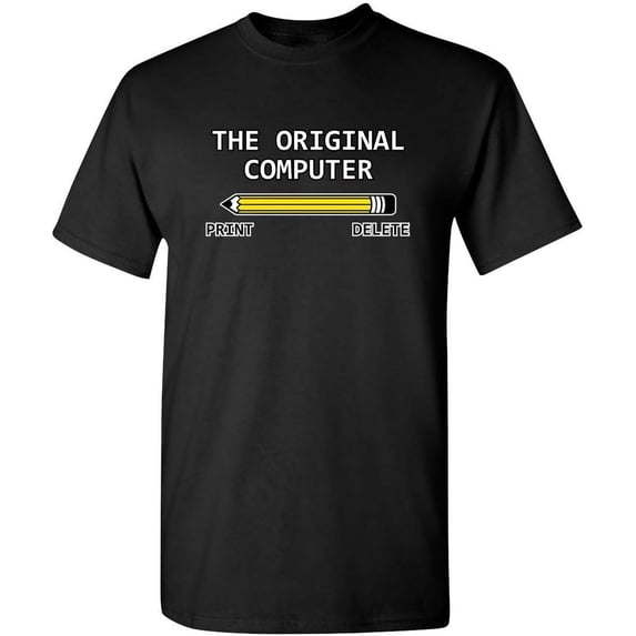 The Original Computer Vintage Retro Sarcastic Novelty Gift Ideas Funny T Shirt