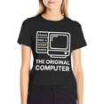 Computer Printing Small The Original Computer Women's Cotton Short Sleeve T-Shirt HD Graphic ...