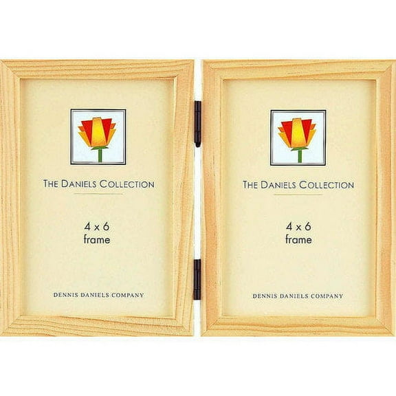 The Original DANIELS W41  GALLERY WOODS Natural-Stain wood hinged classic by Dennis Daniels - 4x6