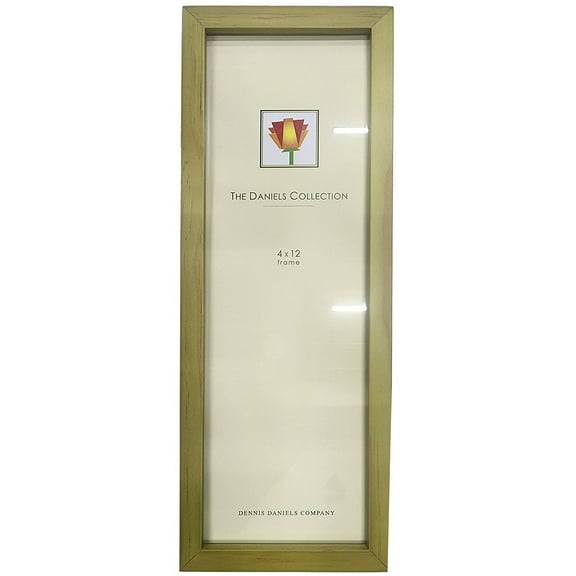 The Original DANIELS W41  GALLERY WOODS classic in green stained hardwood 4x12 frame by Dennis Daniels - 4x12