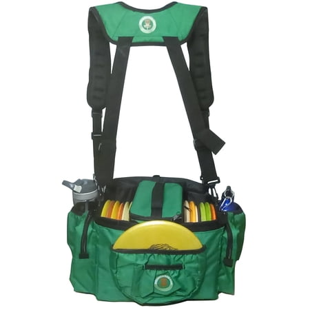 The Original Disc Golf Cooler Bag with Removeable 6-pack Cooler and Backpack Straps by DGcoolerBag.com - Green
