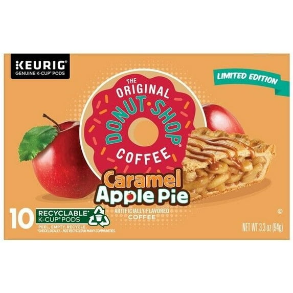 The Original Donut Shop Caramel Apple Pie, Keurig K-Cup Pod, Light Roast, 10 pods