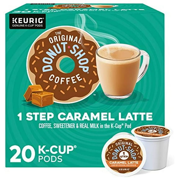 The Original Donut Shop Caramel Latte, Single-Serve Keurig K-Cup Pods, Flavored Coffee Pods, 20 Count