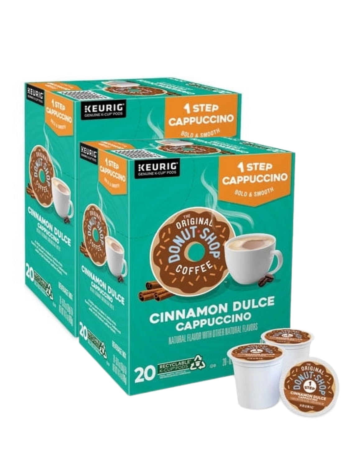 The Original Donut Shop Coffee Cinnamon Dulce Cappuccino K Cups Pods, 40 Total The Original Donut Shop Coffee Cinnamon Dulce Cappuccino K Cups Pods, 40 Total