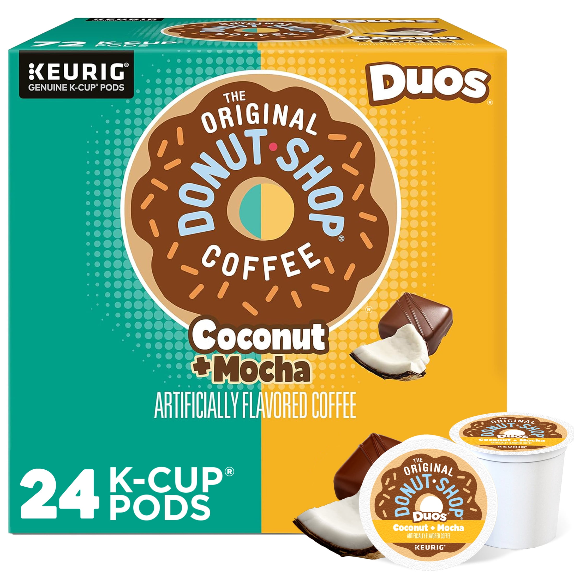 The Original Donut Shop, Coconut Mocha Medium Roast K-Cup Coffee Pods, 24 Count