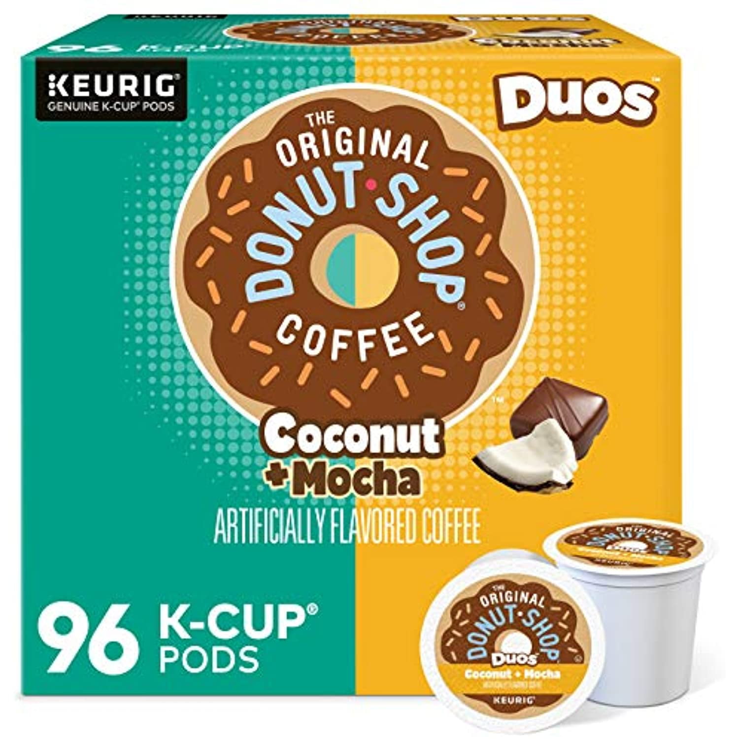The Original Donut Shop Coconut Mocha, Single-Serve Keurig K-Cup Pods, Flavored Medium Roast Coffee, 24 Count (Pack Of 4)