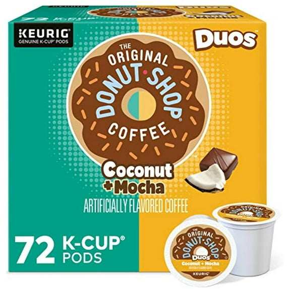 The Original Donut Shop Coconut Mocha, Single-Serve Keurig K-Cup Pods, Flavored Medium Roast Coffee, 72 Count