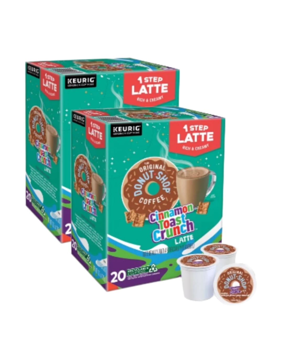 The Original Donut Shop Coffee Cinnamon Toast Crunch Latte K Cup Pods, 40 K Cups Total, Medium Roast
