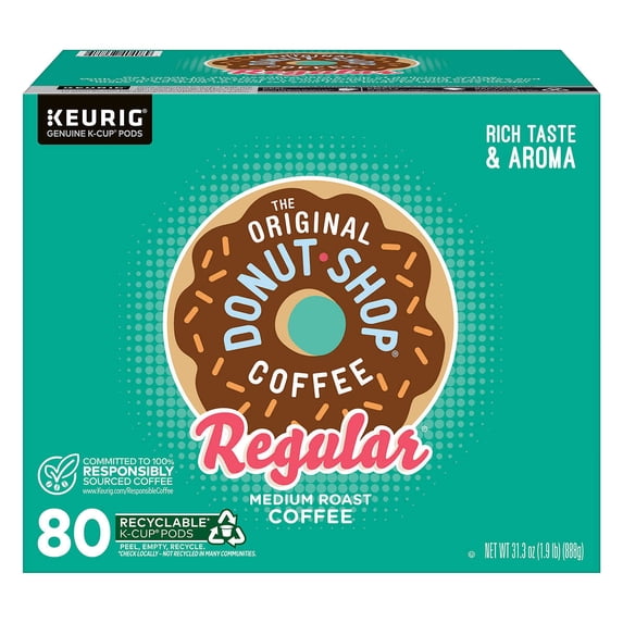The Original Donut Shop Coffee K-Cup Pod, 80 Count