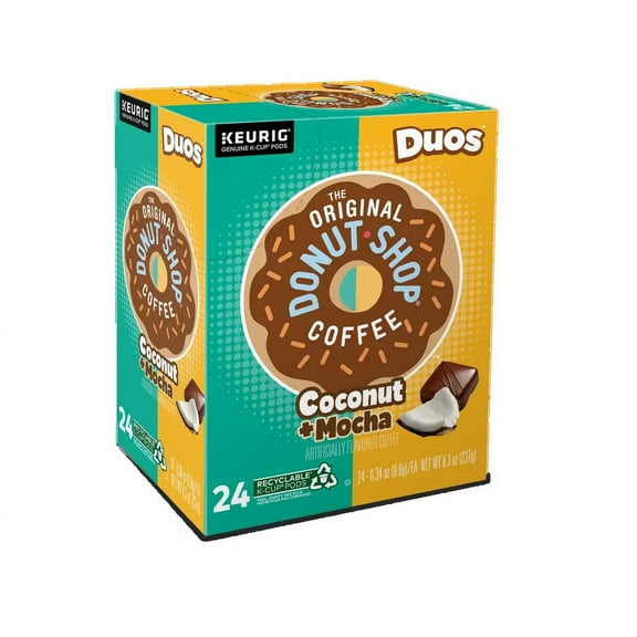 The Original Donut Shop Duos Coconut + Mocha K-Cups - Medium Roast - 24ct
