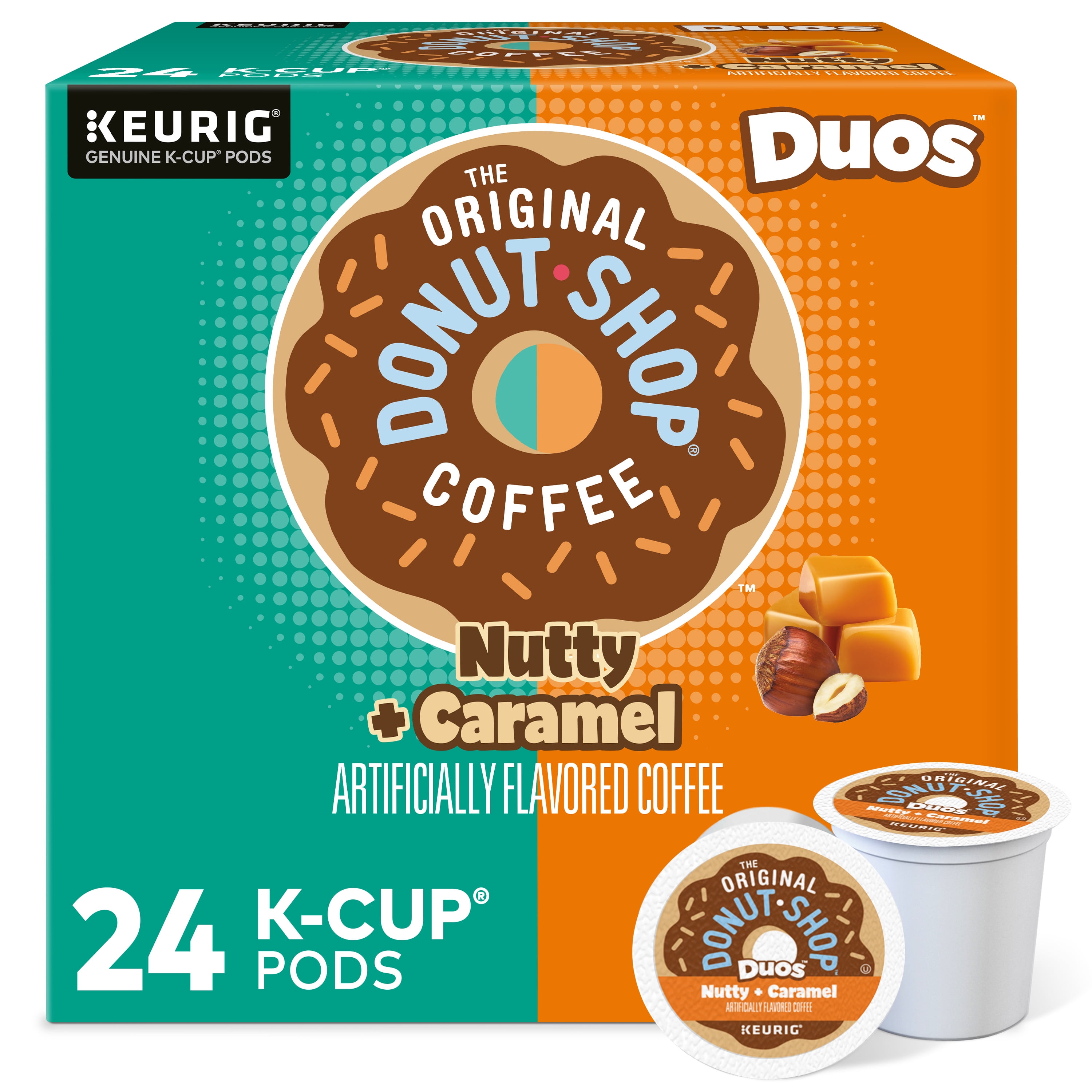 møbel Recept Periodisk The Original Donut Shop Duos Nutty + Caramel Keurig Single-Serve K-Cup Pods,  Medium Roast Coffee, 24 Count - Walmart.com