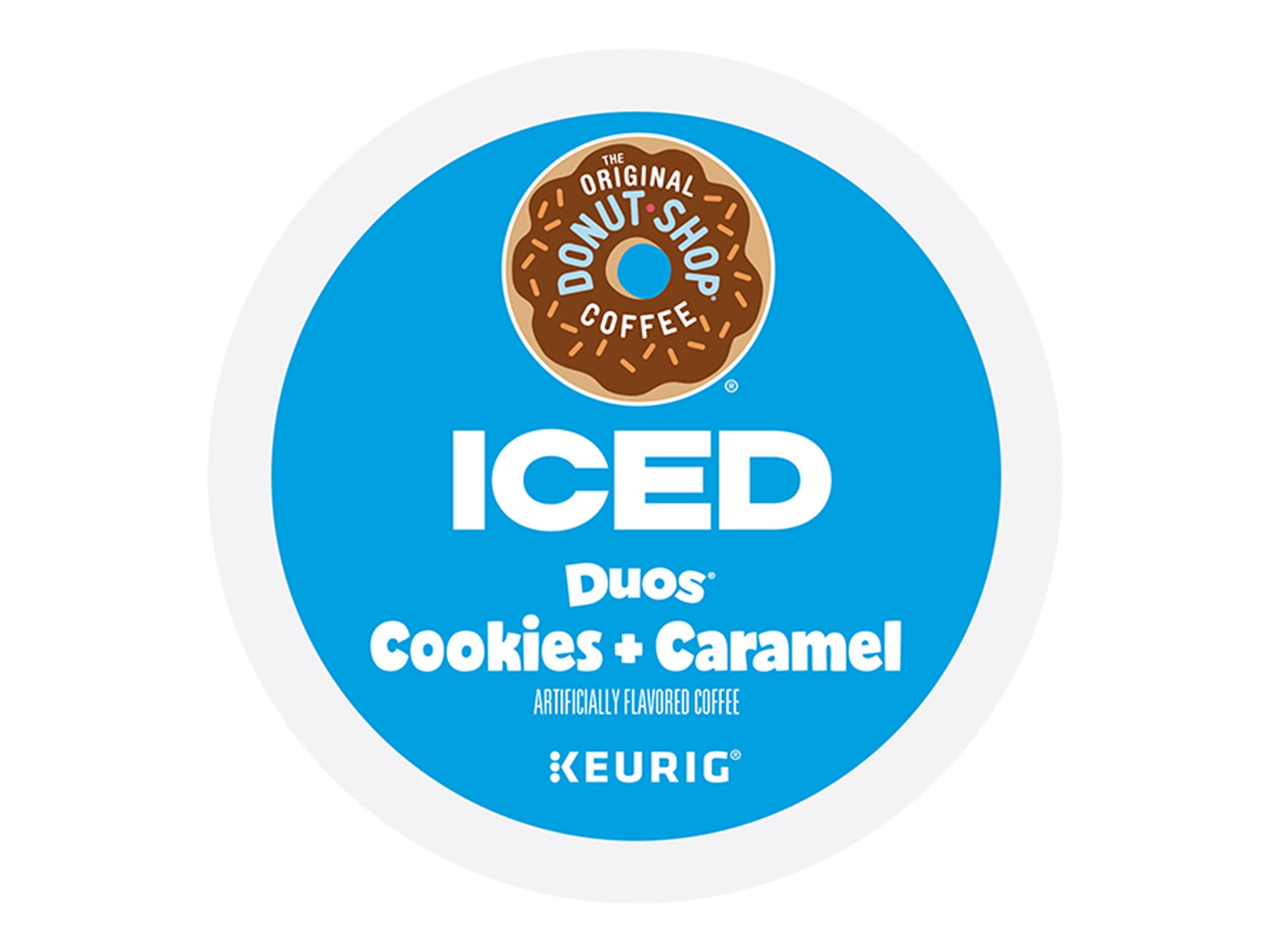 The Original Donut Shop Iced Duos Cookies + Caramel Iced Coffee Keurig K-Cup Pods Medium Roast