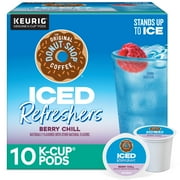 The Original Donut Shop, Iced Refreshers Berry Chill Flavor K-Cup Pods, 10 Count