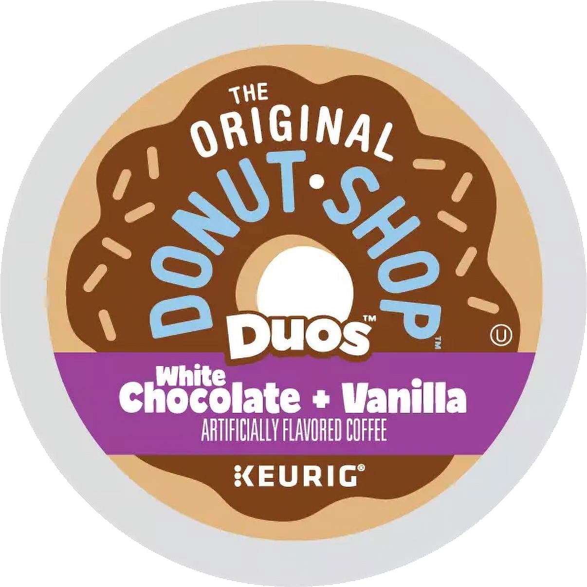 The Original Donut Shop K Cup Duos White Chocolate Vanilla, K Cup Pods, 96 Count