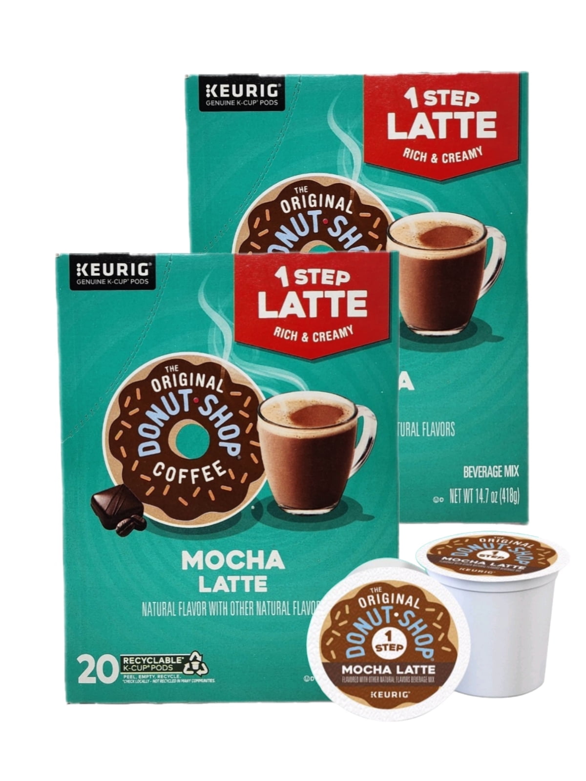 The Original Donut Shop Mocha Latte K Cup Pods Single Serve Flavored Coffee 20 Count Walmart
