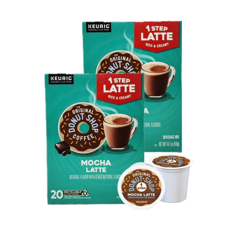 ここknuthmarf The Original Donut Shop Mocha Latte K Cups Pods, 40 Total, Dark