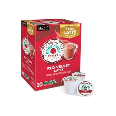 The Original Donut Shop One-Step Red Velvet Latte Coffee Keurig K-Cup Pod Dark Roast 20/Box