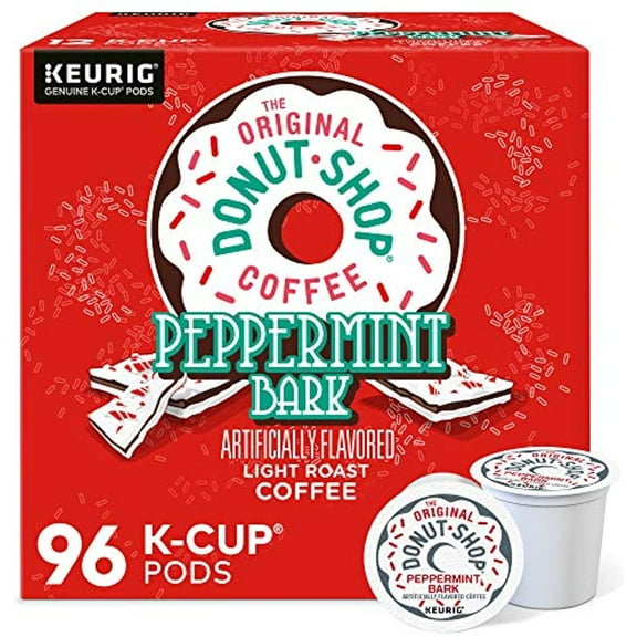 The Original Donut Shop Peppermint Bark Keurig Single-Serve K-Cup Pods, Light Roast Coffee, 96 Count