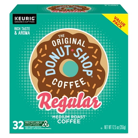 The Original Donut Shop, Regular Medium Roast K-Cup Coffee Pods, 32 Count
