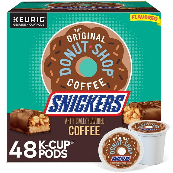 The Original Donut Shop SNICKERS Flavored Coffee K-Cups, 48/Box