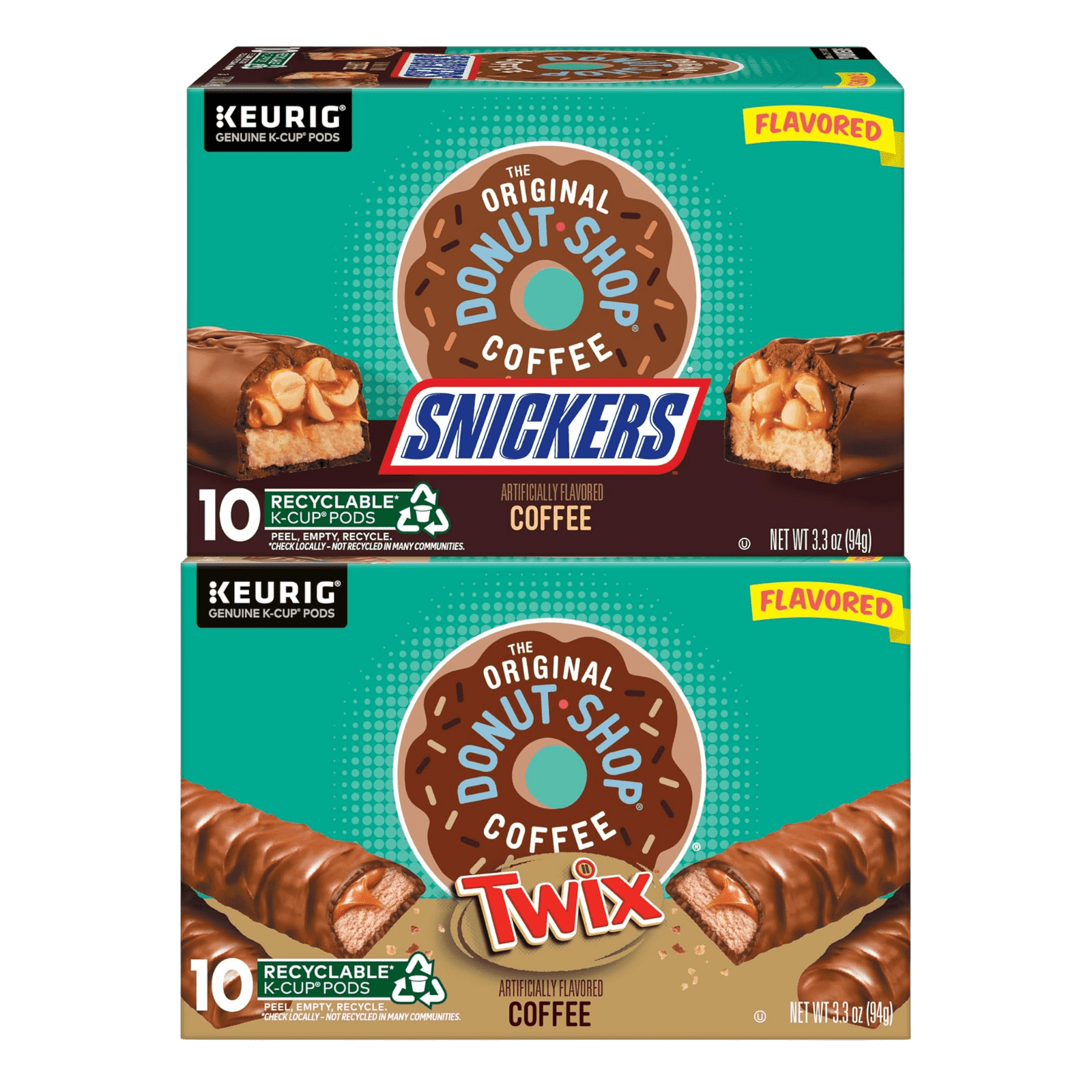 The Original Donut Shop Snickers and Twix Favored K-Cup Variety