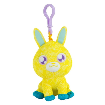 The Original Doodle Bear Clip-On Plush Toy with 1 Mini Washable Marker - Yellow Bunny