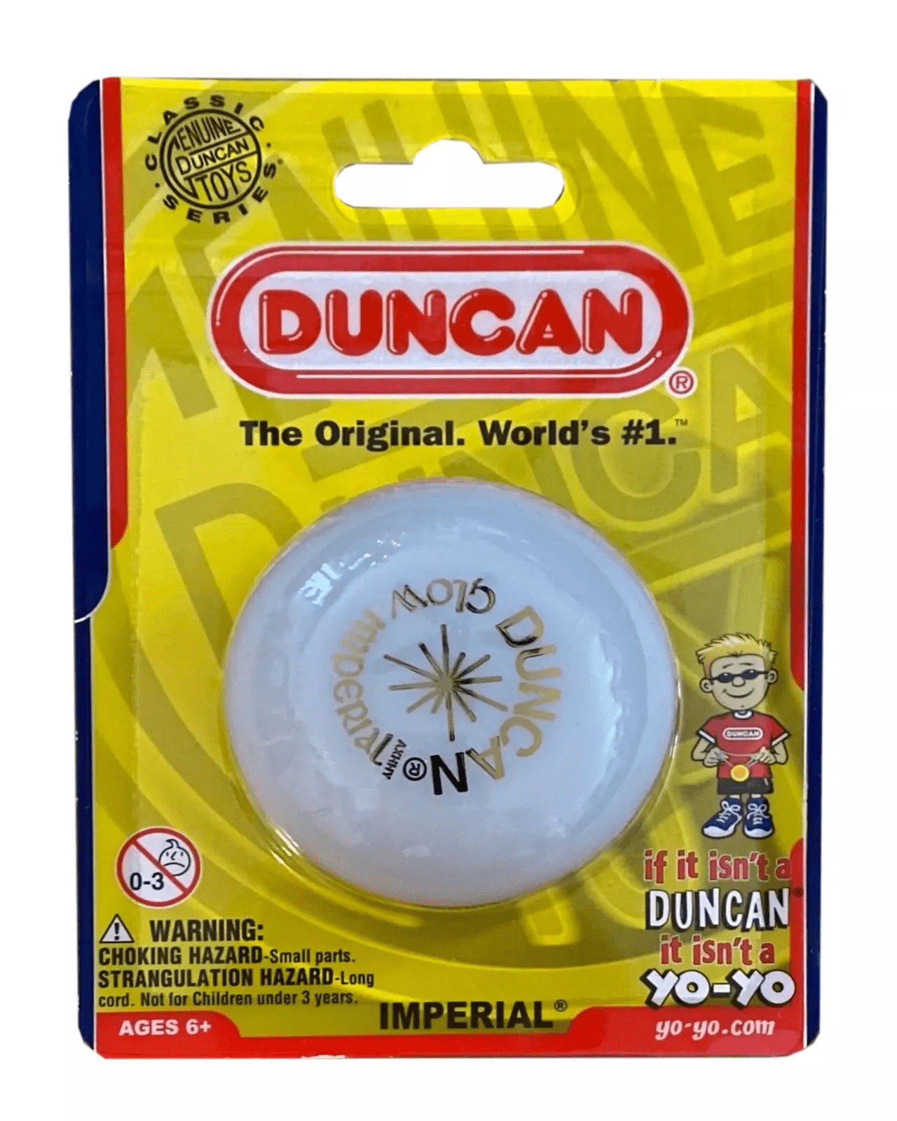 The Original Duncan Glow in the Dark Imperial Yo-Yo, White
