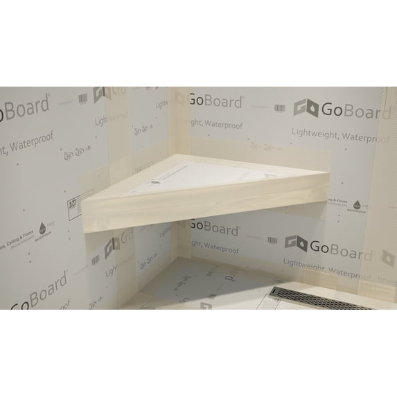 The Original™ Floating Corner Shower Bench Kit with GoBoard® (18 inch)