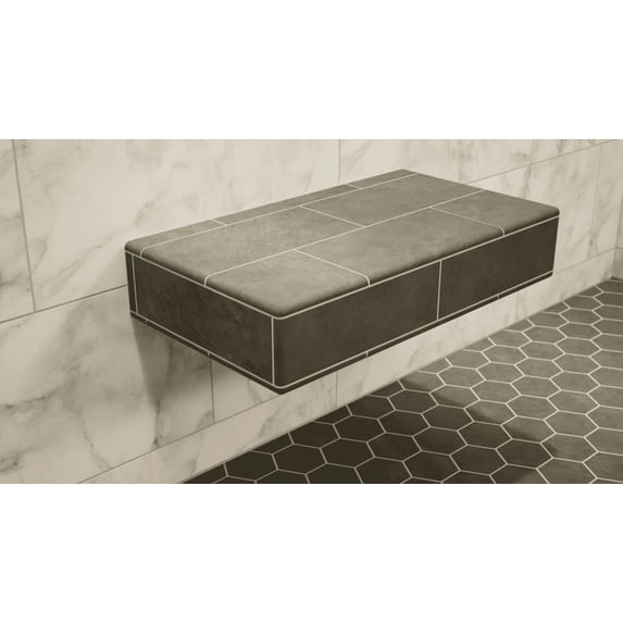 The Original Floating Shower Bench Kit® with Wedi® Building Boards & Original Shower Bench Bracket® (14x84)