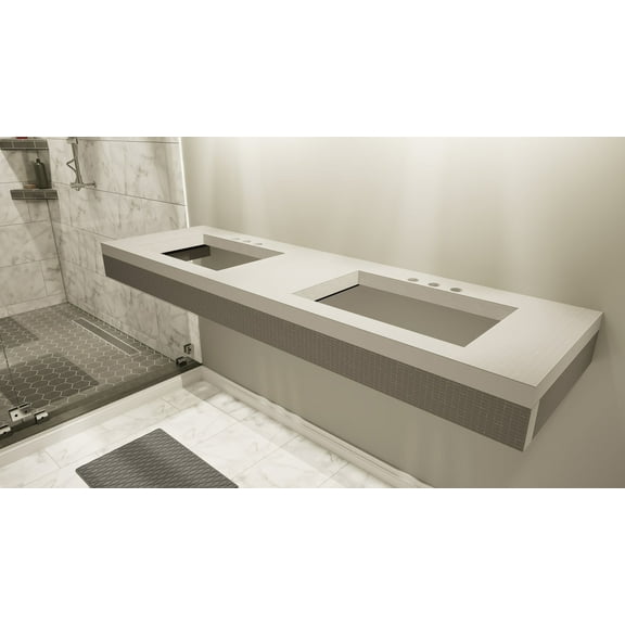 The Original Free Floating Vanity Kit with Dural Tilux Board - Original Vanity Bracket 36"