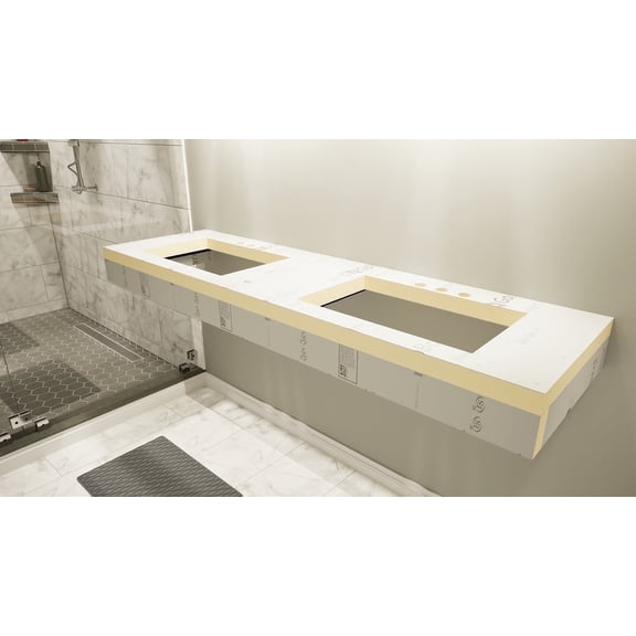 The Original Free Floating Vanity Kit with GoBoard® - Original Vanity Bracket® 46"