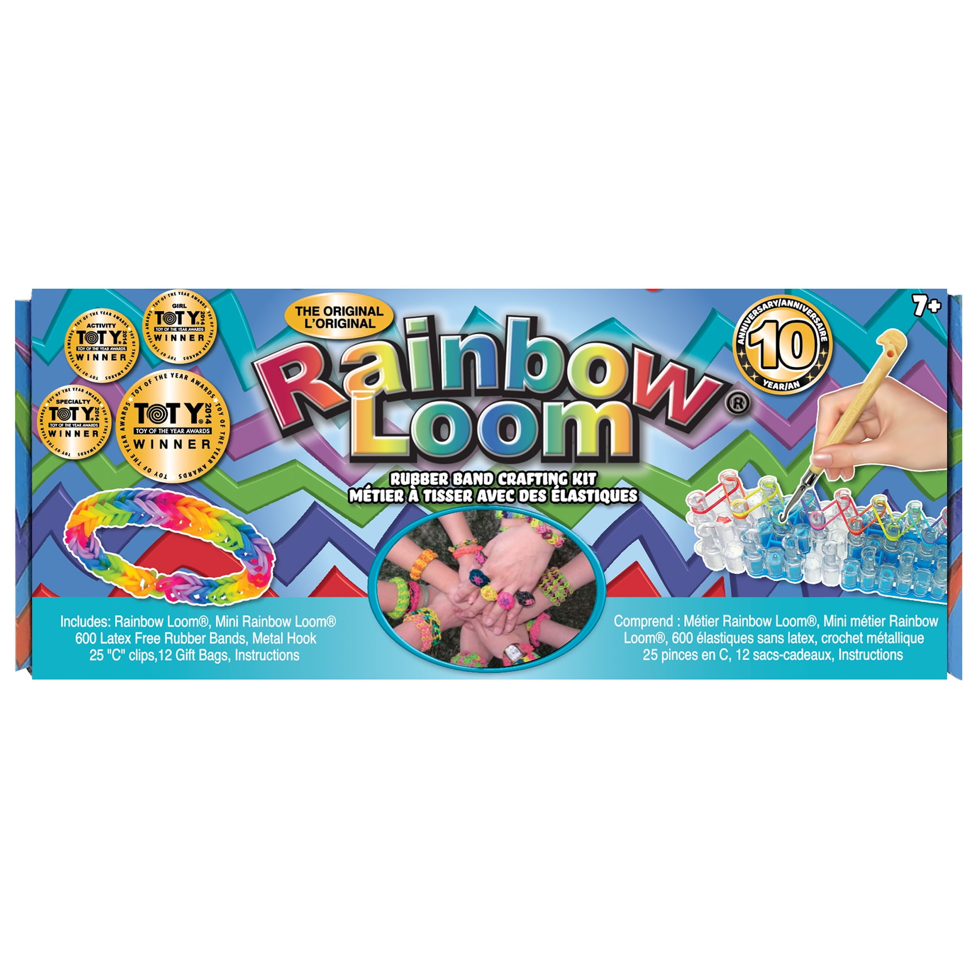 Rainbow Loom Multi-Color Rubber Bands Refill Pack [600 ct, NO C-CLIPS] 